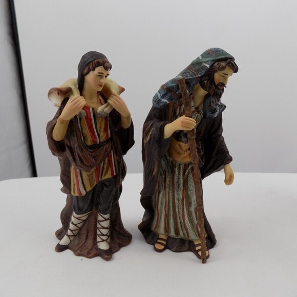 Nativity Set Vintage Ceramic 11 Piece with Box Christmas Religious Target 2004 - Picture 4 of 12